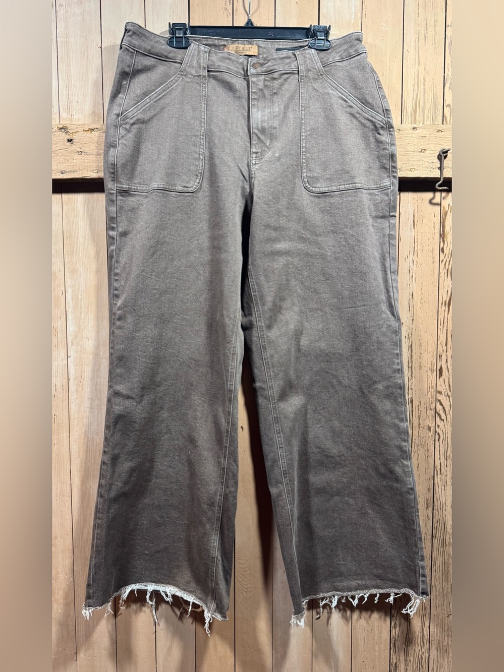 Judy Blue Wide-Leg Retro Jeans in Chocolate